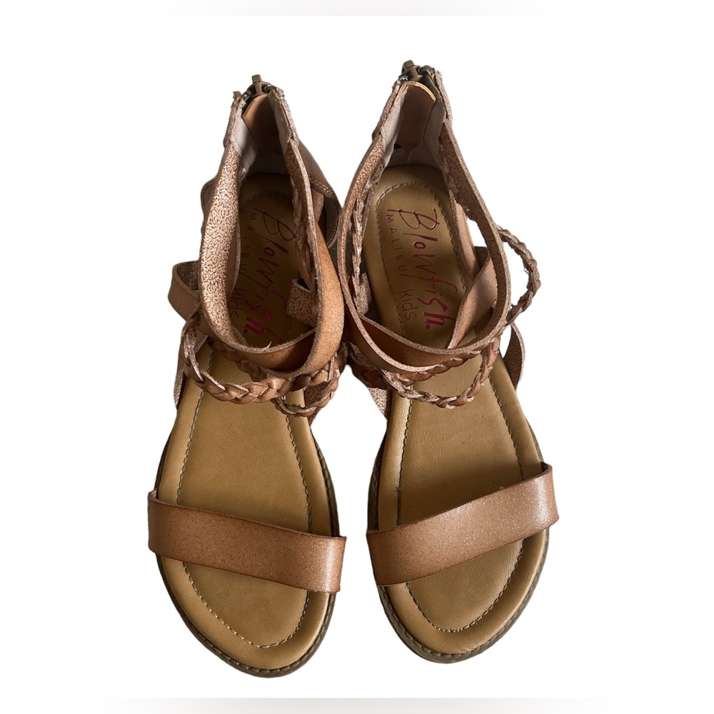 Blowfish Girls Summer Strap Sandal, Light Brown/Dark Tan Color, Size Big Kid 6 - Picture 6 of 15